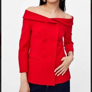NWT Zara Off Shoulder Jacket